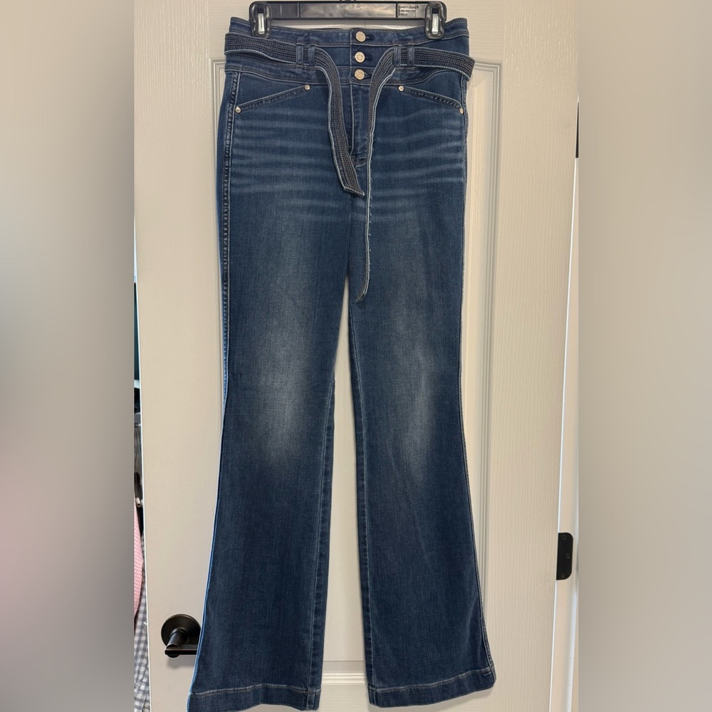 White House Black Market Blue Flare Jeans